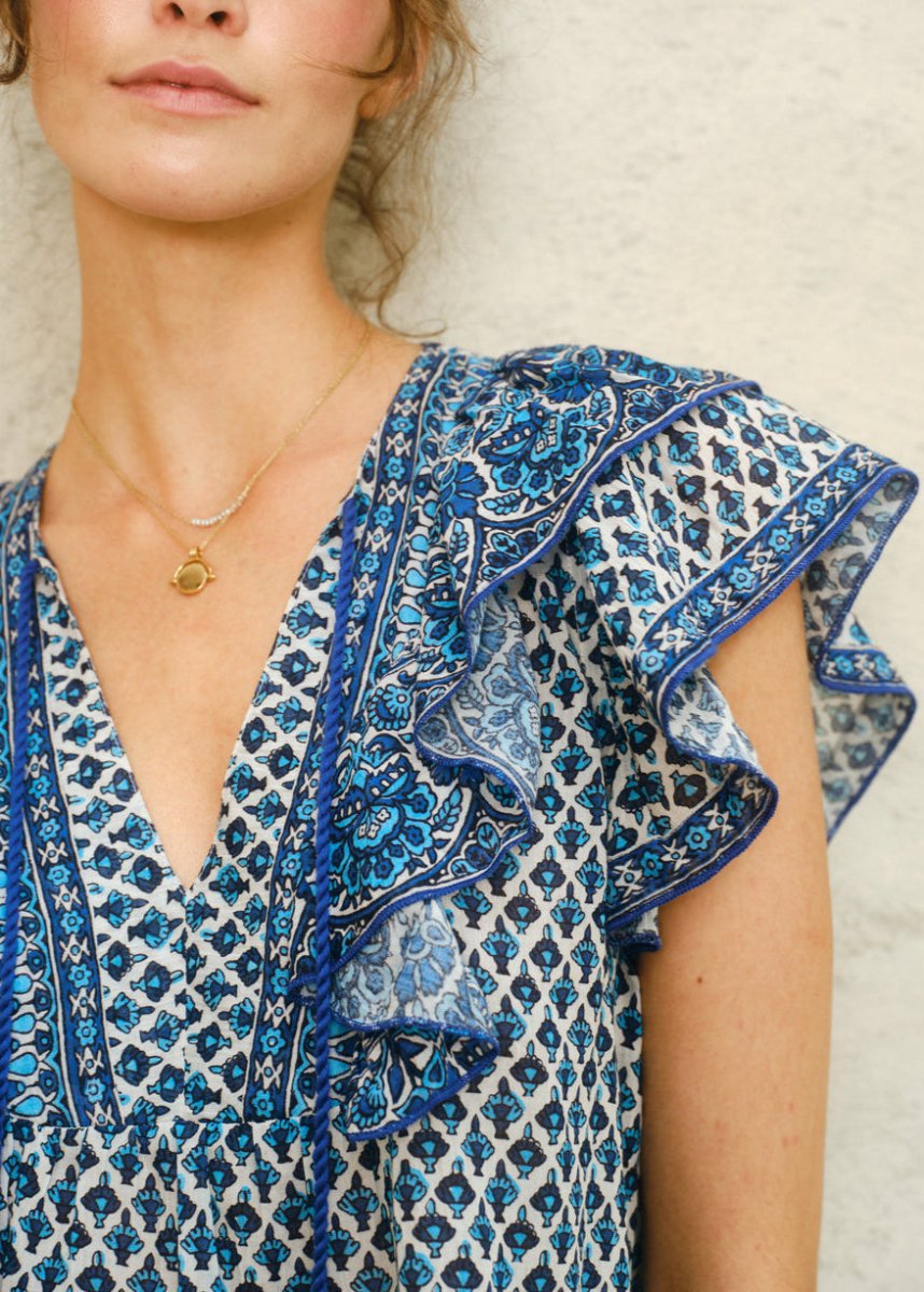 Viti Top in Blue from M.A.B.E at Edito boutique