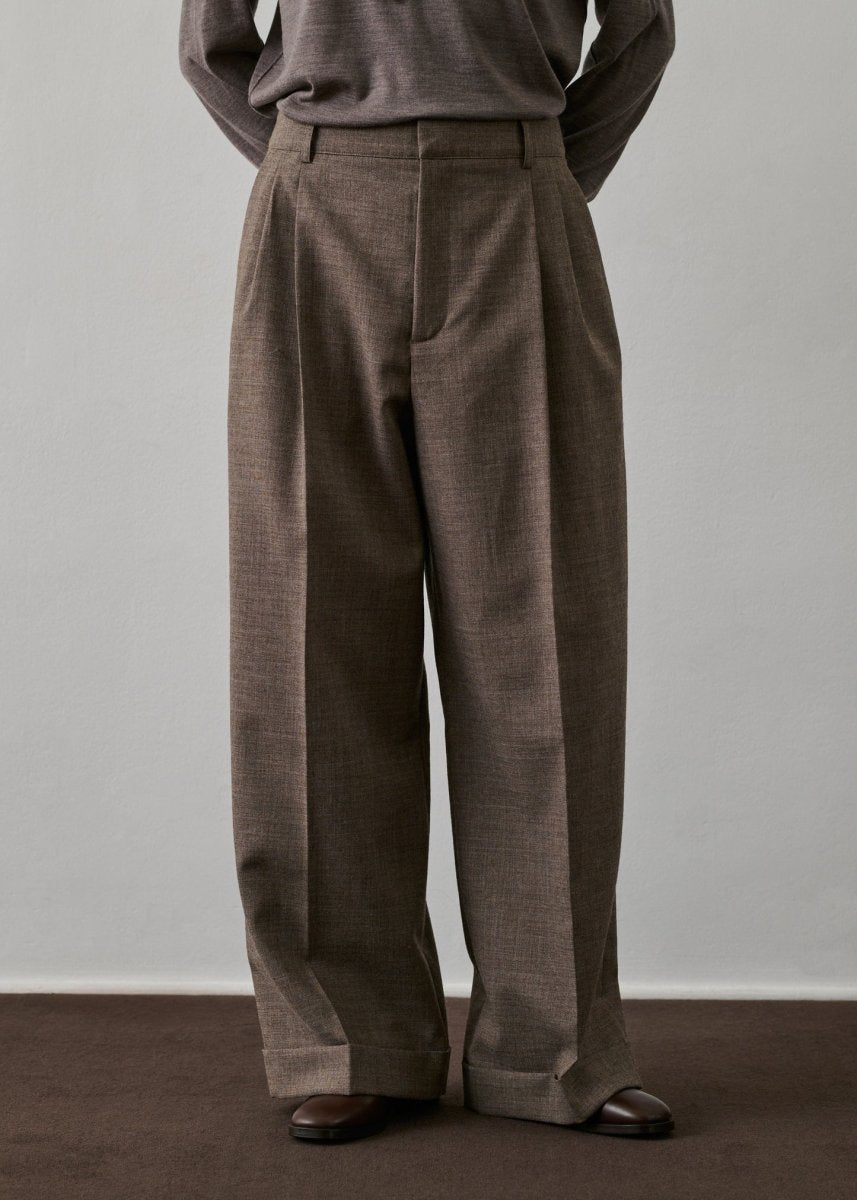 Watson Trousers in Brown/Ecru from SOEUR at Edito boutique