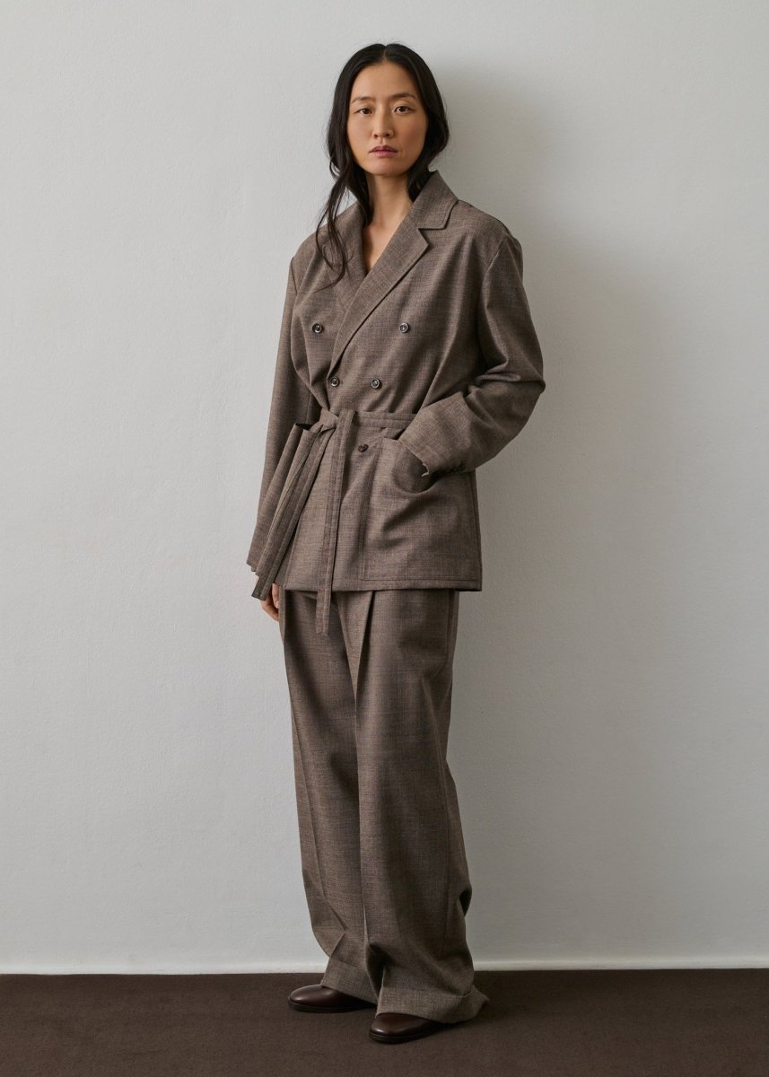 Watson Trousers in Brown/Ecru from SOEUR at Edito boutique