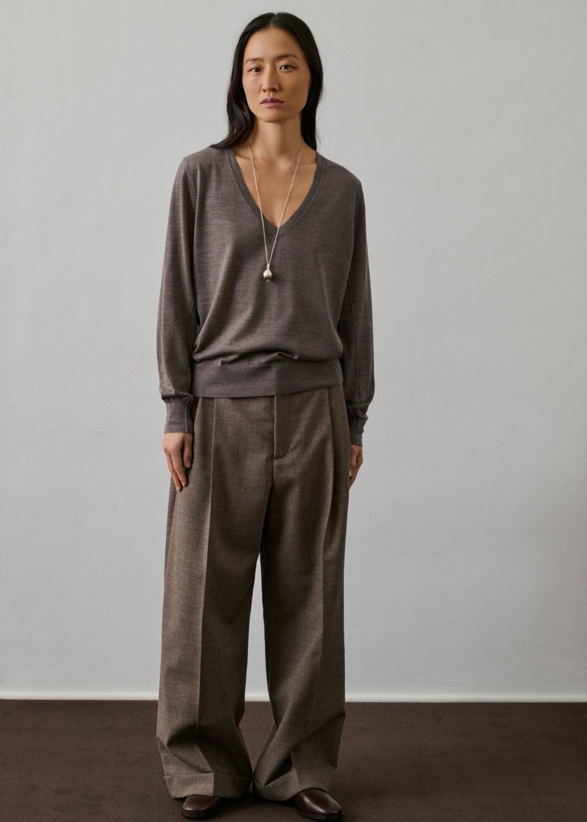 Watson Trousers in Brown/Ecru from SOEUR at Edito boutique