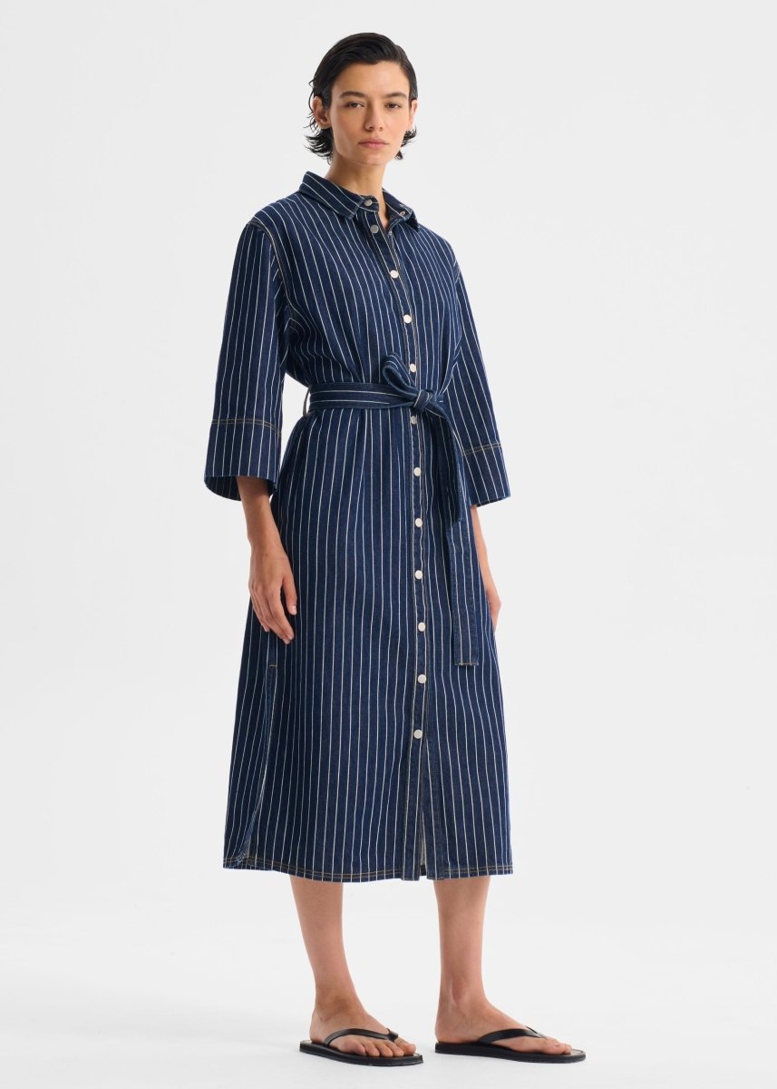 Wyatt Denim Dress in Stripe from MORRISON at Edito boutique