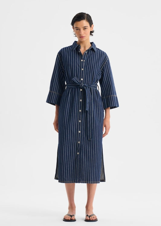 Wyatt Denim Dress in Stripe from MORRISON at Edito boutique Wyatt Denim Dress in Stripe from MORRISON at Edito boutique