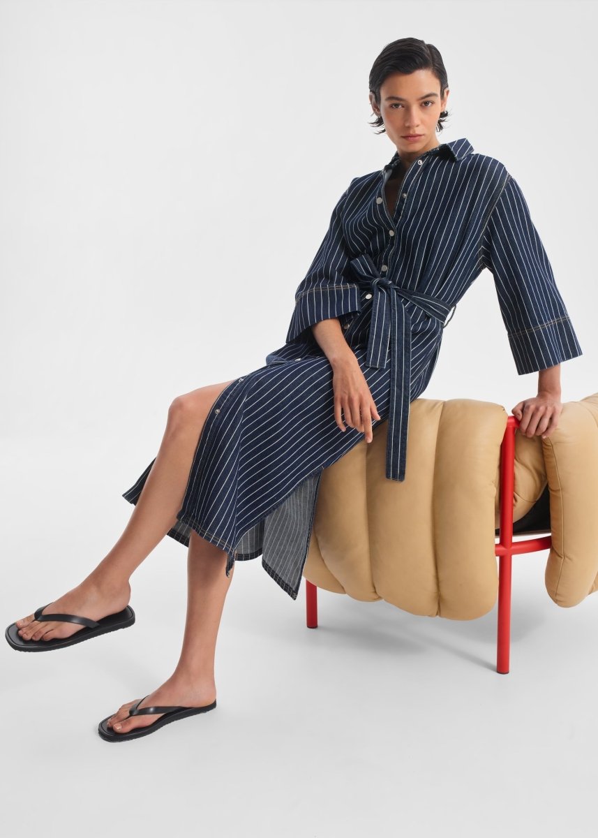 Wyatt Denim Dress in Stripe from MORRISON at Edito boutique