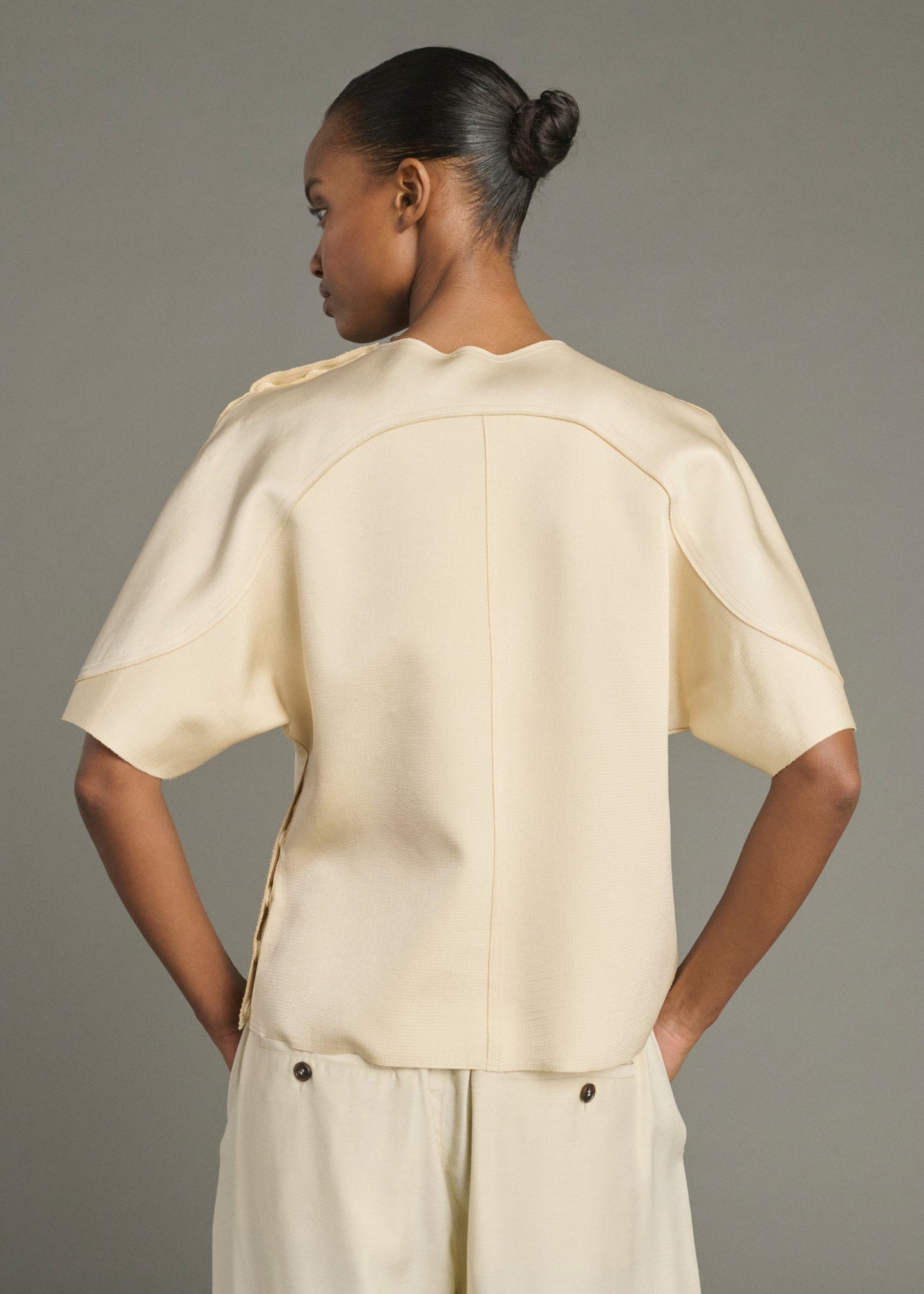 Lya Satin Top in Cream from Soeur