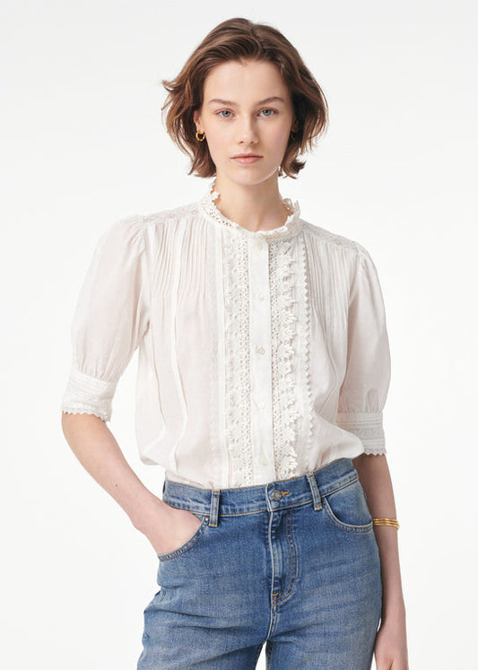 Arseneneo Blouse in White from VANESSA BRUNO at Edito boutique