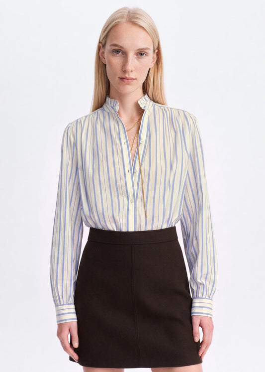 Hilda Blouse in Ecru/Blue from VANESSA BRUNO at Edito Boutique