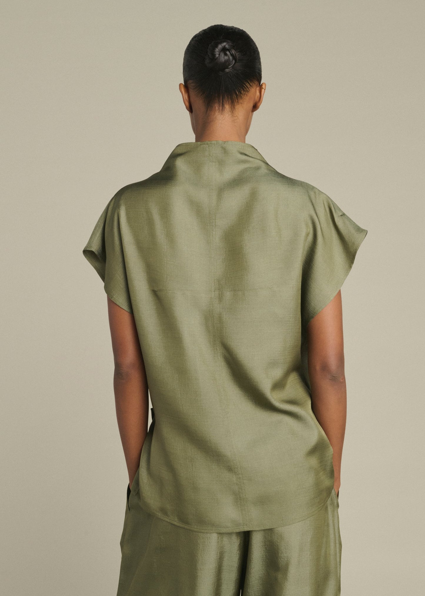 Kora Silk Blouse in Green from Soeur