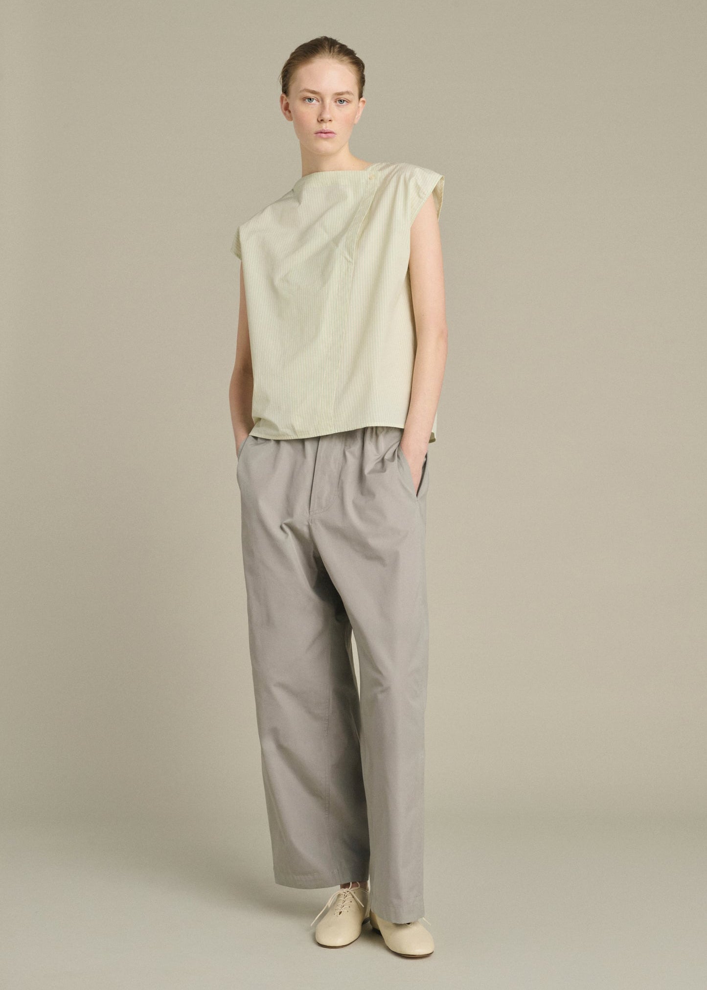 Lorena Blouse in Green/Ecru from Soeur