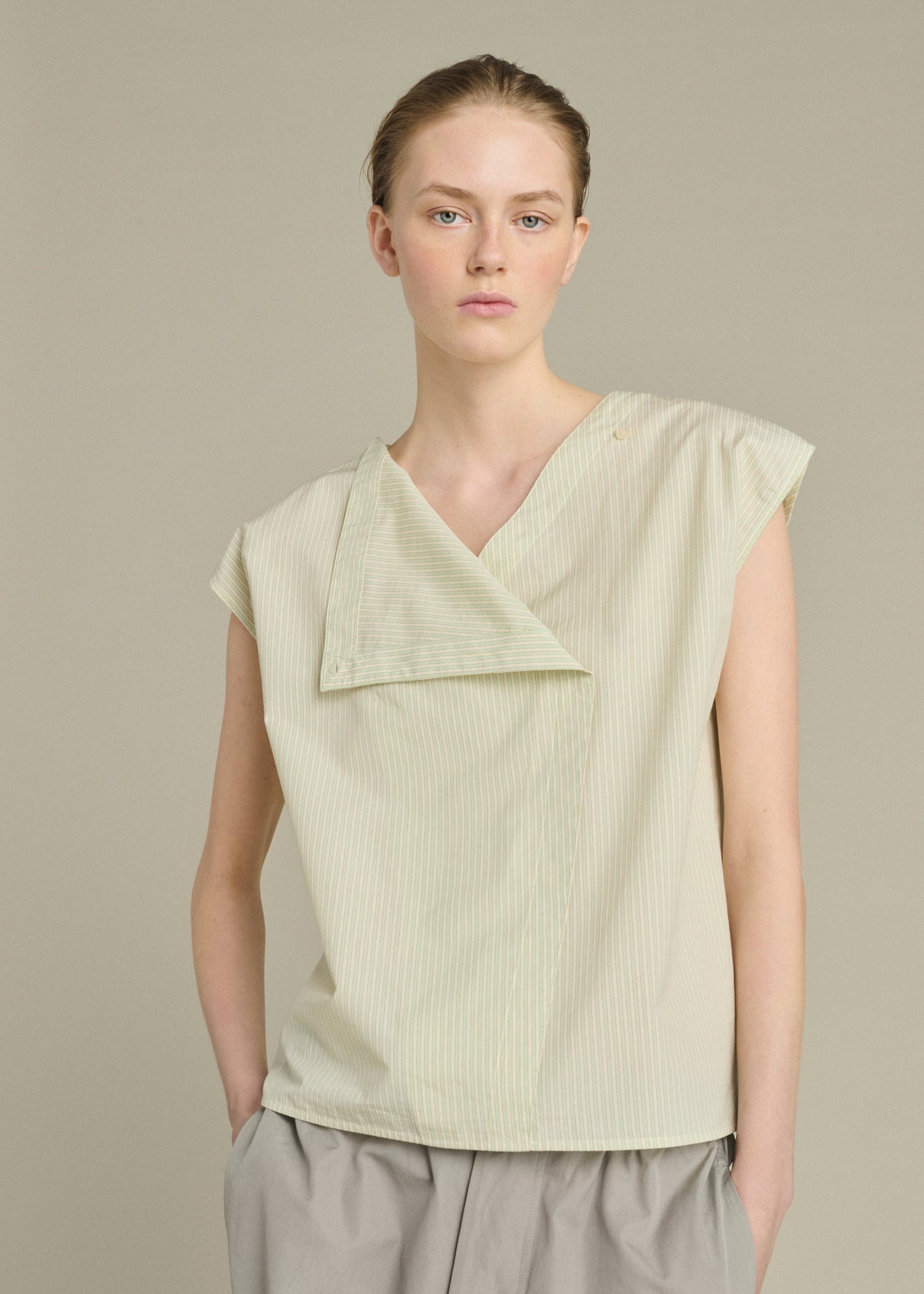 Lorena Blouse in Green/Ecru from Soeur