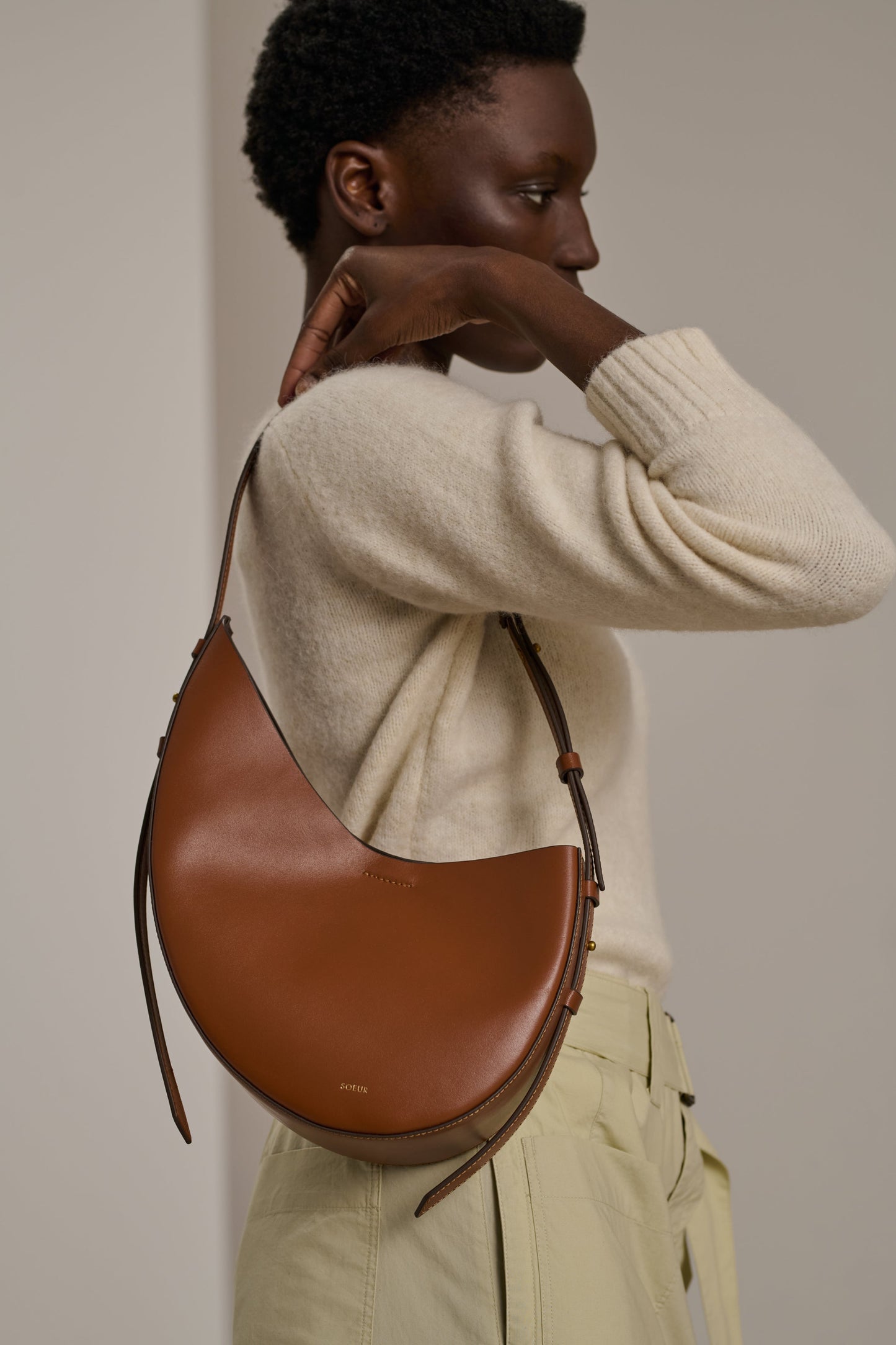 Soeur Wino Bag in Tan Leather