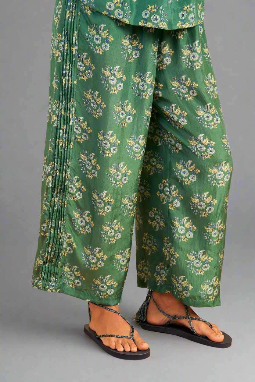 Hannah Emmy Pants in Seagrass Print