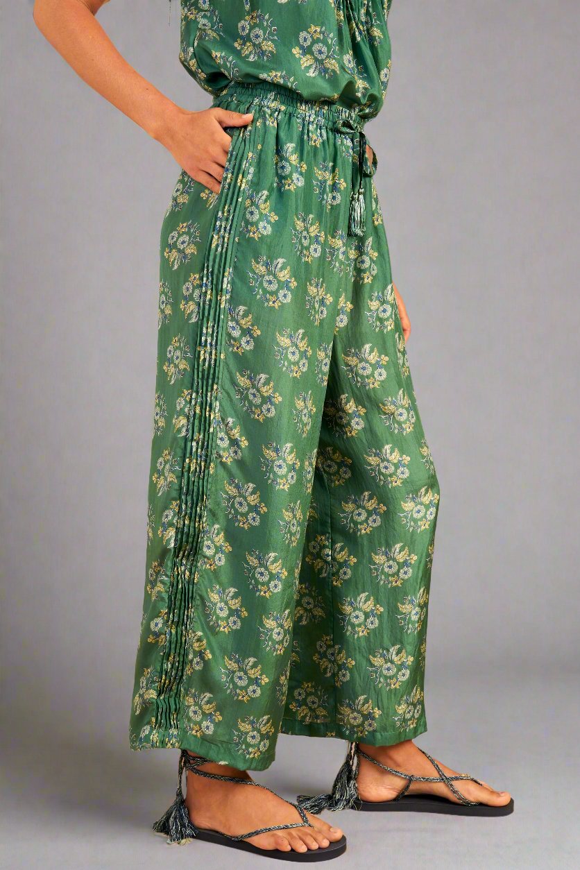 Hannah Emmy Pants in Seagrass Print