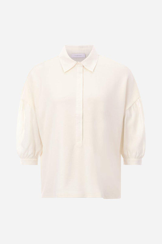 Polo Blouse in Pearl from Rich & Royal