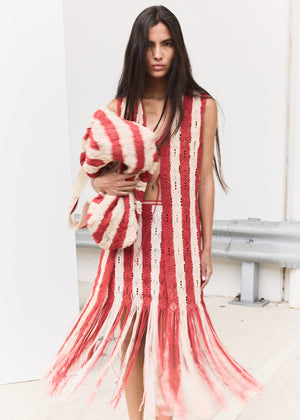Syracuse Skirt in Red/Cream from Ilio Nema