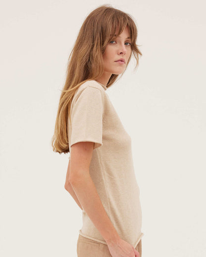 Cloth & Co Funnel Neck Tee Barley