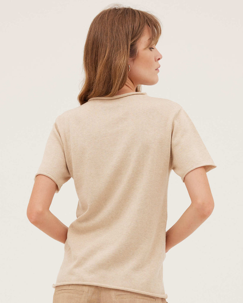 Cloth & Co Funnel Neck Tee Barley