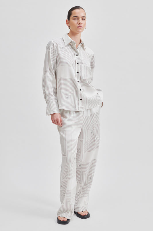 Second Female Tiarra Trousers in White Print