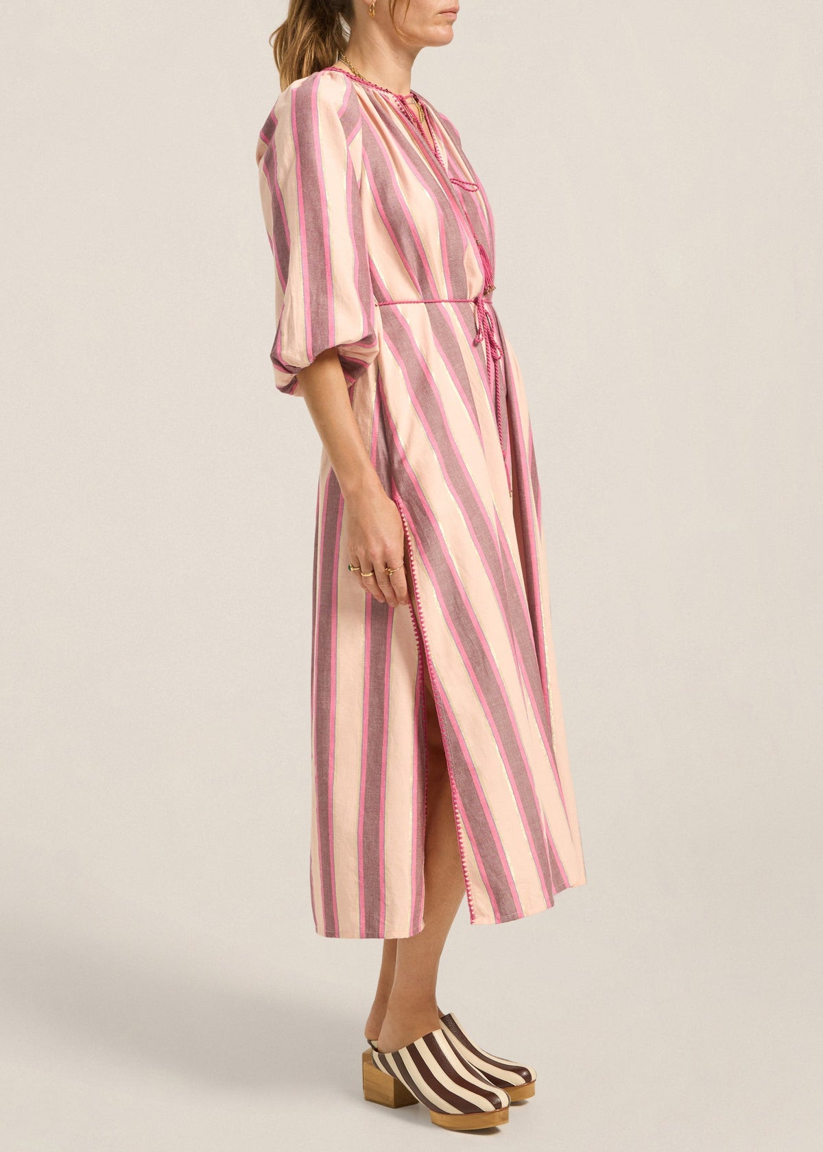 Tzimi Top in Pink Mykonos Stripe from Ilio Nema