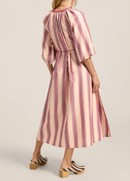Tzimi Top in Pink Mykonos Stripe from Ilio Nema