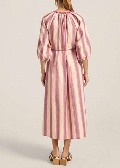 Tzimi Top in Pink Mykonos Stripe from Ilio Nema