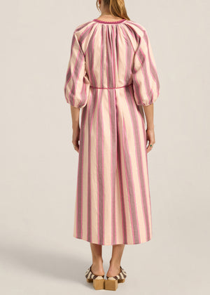 Tzimi Top in Pink Mykonos Stripe from Ilio Nema