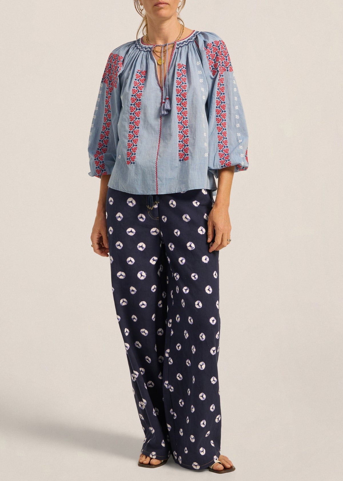 Helle Blouse in Blue Chambray from Ilio Nema