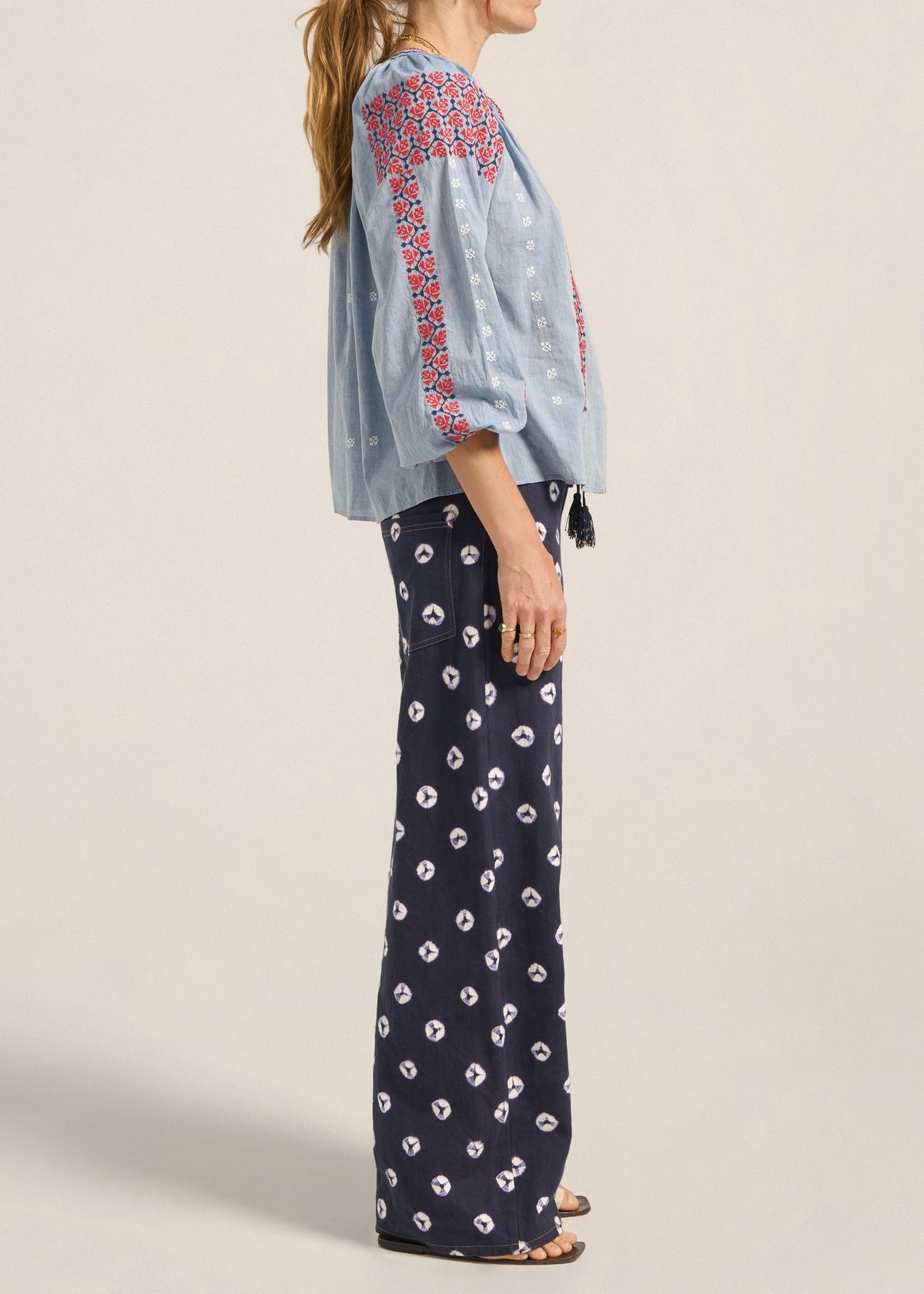 Helle Blouse in Blue Chambray from Ilio Nema