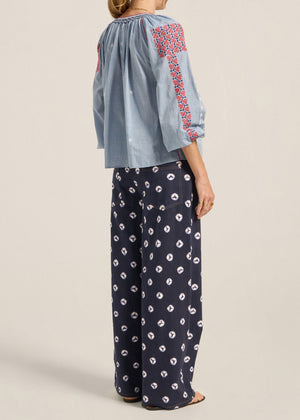 Helle Blouse in Blue Chambray from Ilio Nema