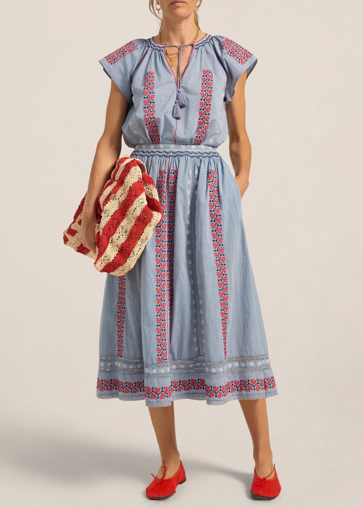 Abyla Top in Blue Chambray from Ilio Nema