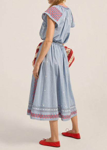 Abyla Top in Blue Chambray from Ilio Nema