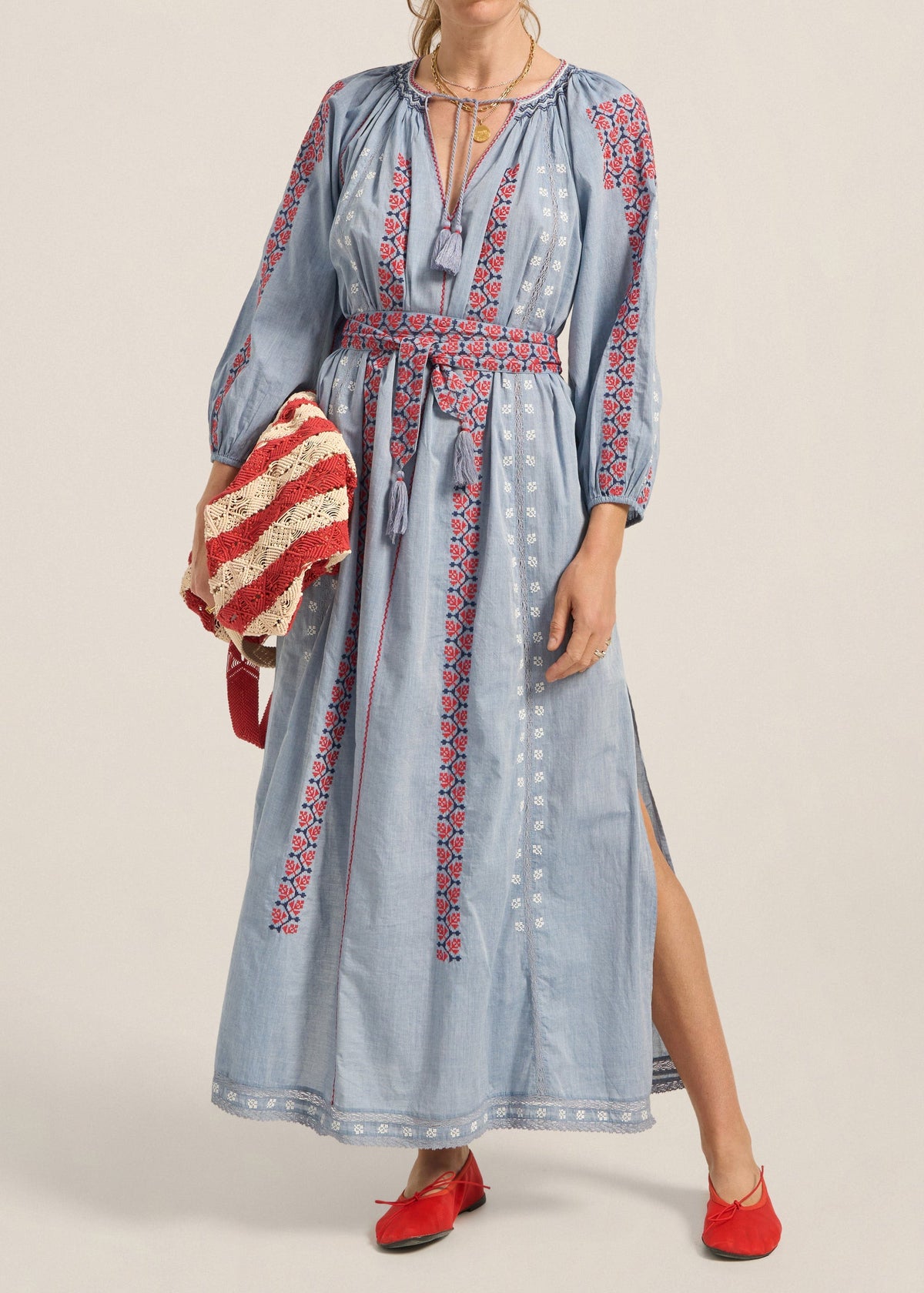 Parnassus Dress in Blue Chambray from Ilio Nema