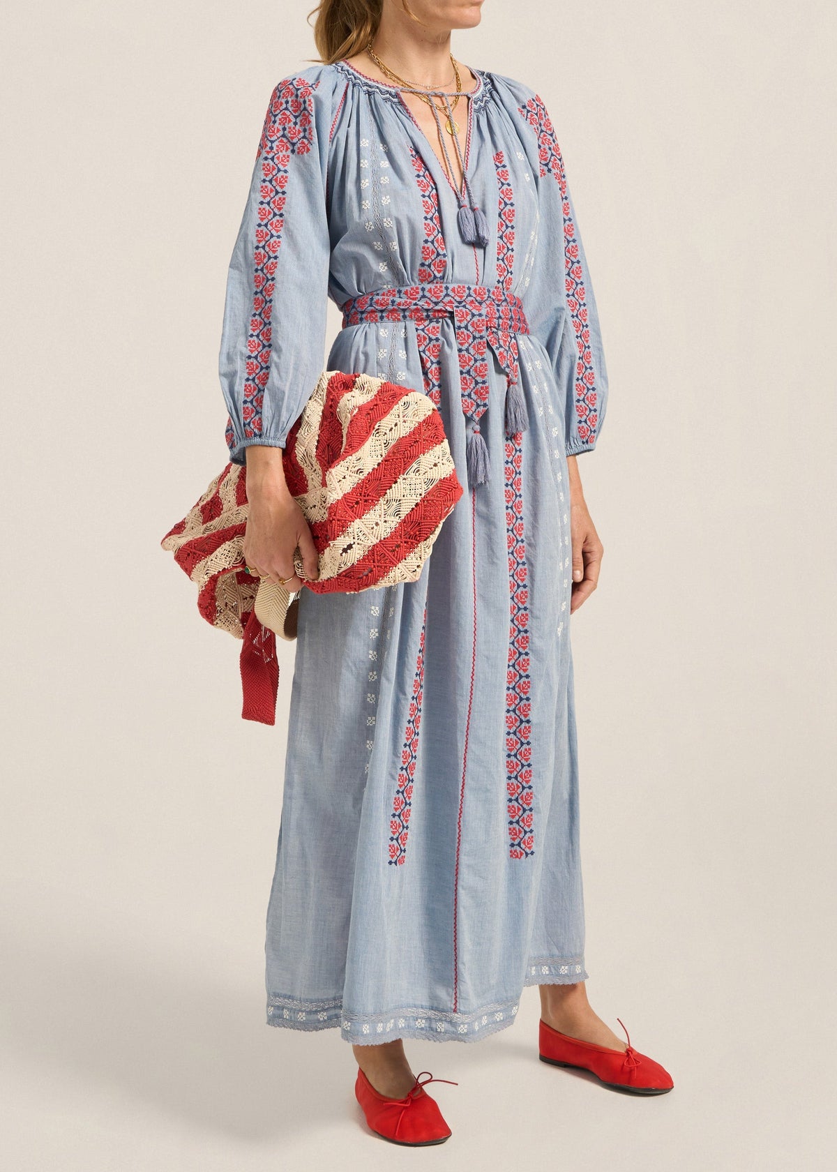 Parnassus Dress in Blue Chambray from Ilio Nema