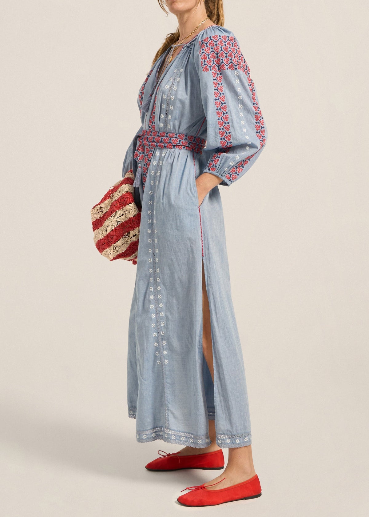 Parnassus Dress in Blue Chambray from Ilio Nema