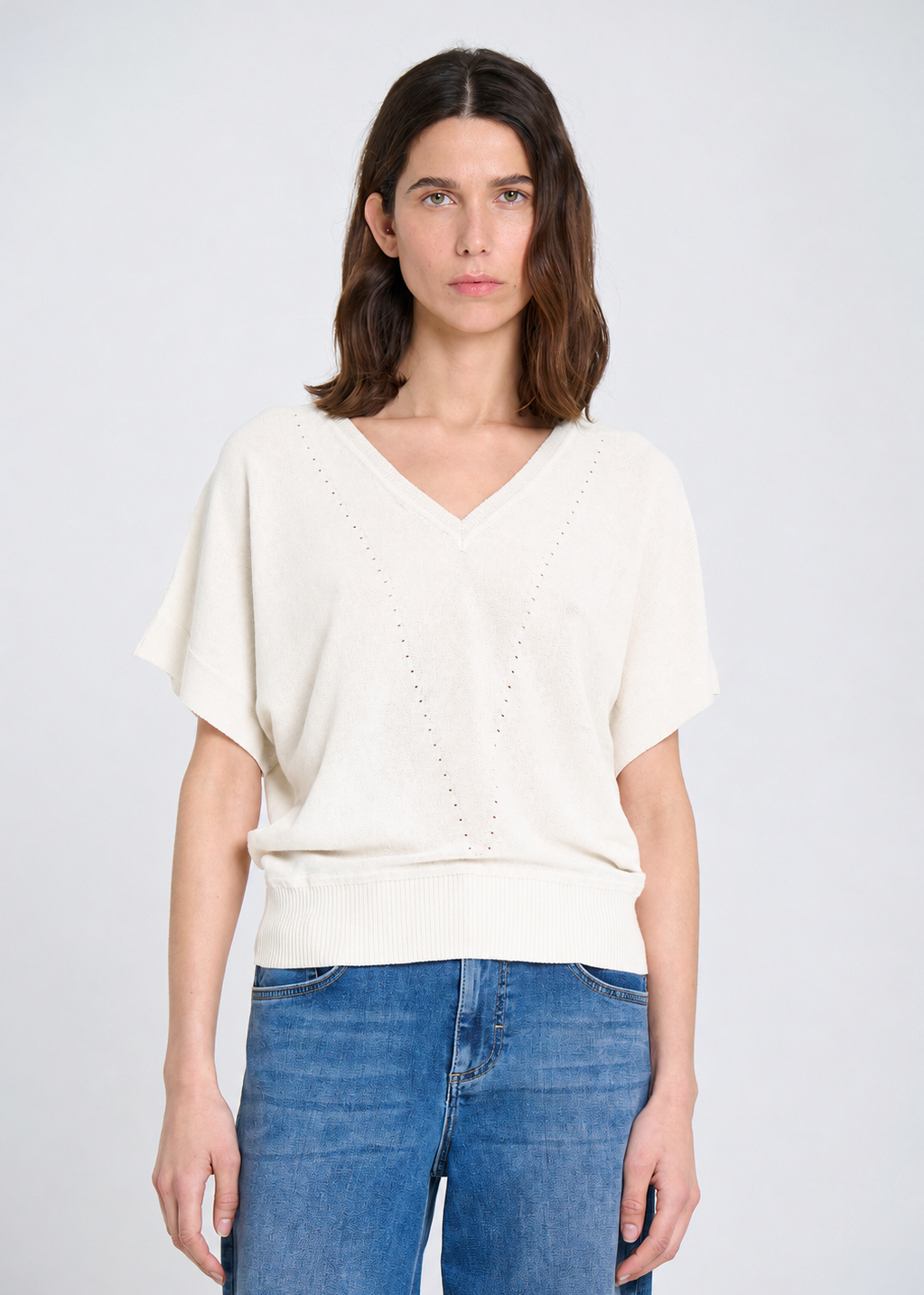 Fine Knit Sweater in Ecru from Sita Murt
