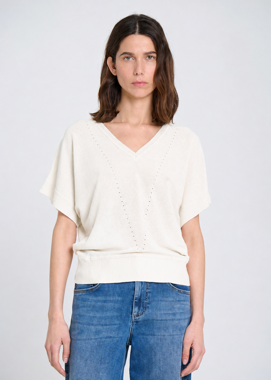 Fine Knit Sweater in Ecru from Sita Murt