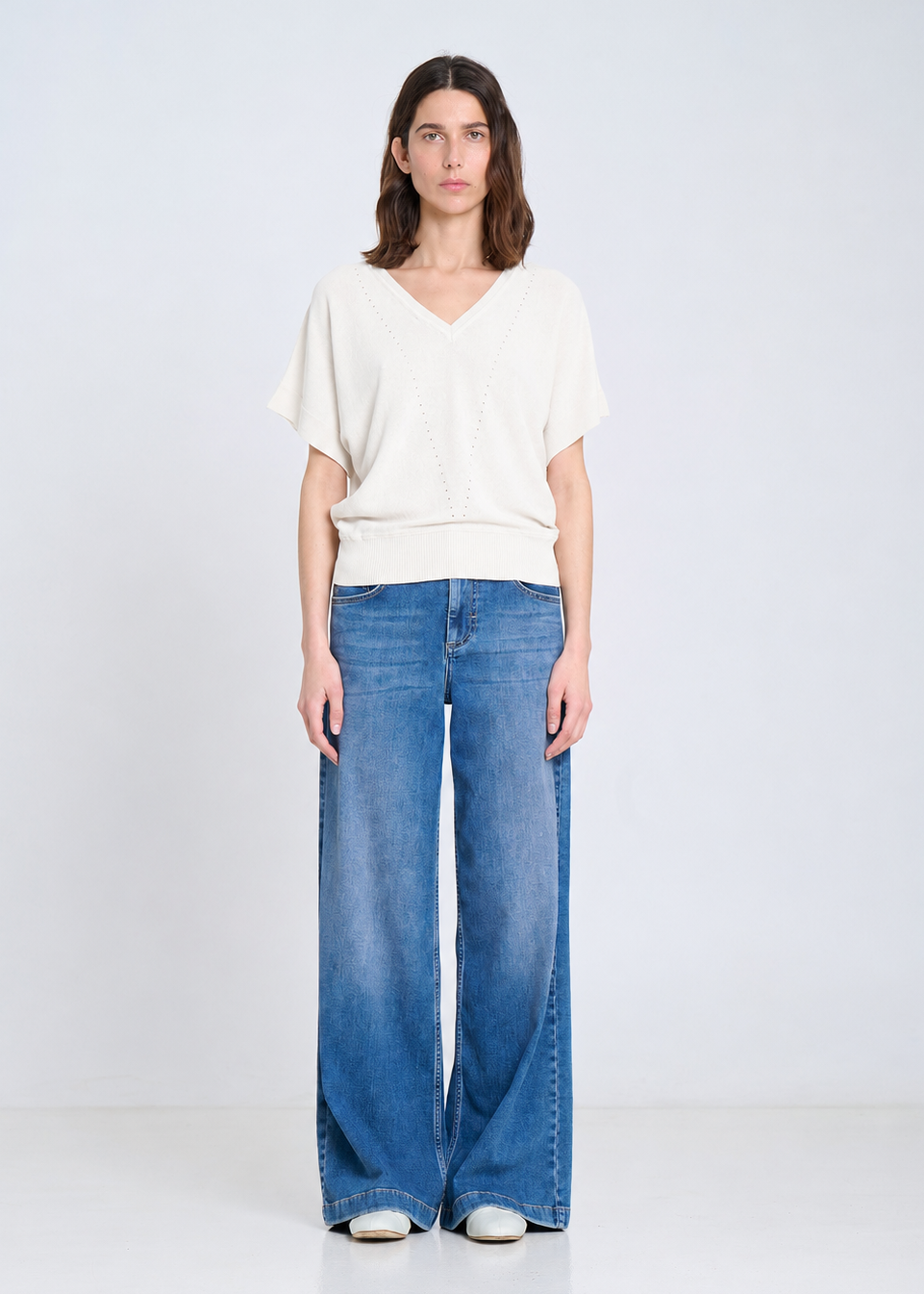 Fine Knit Sweater in Ecru from Sita Murt