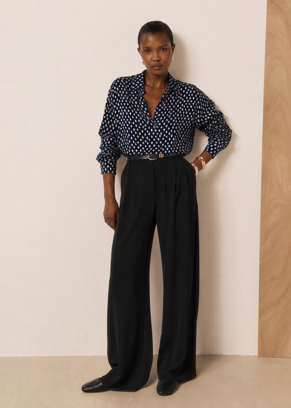 Chorus Blouse in Navy/White from Hartford