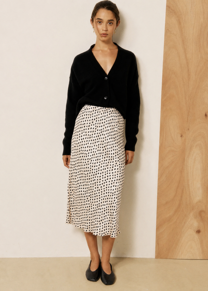 Jimo Skirt in White/Black from Hartford