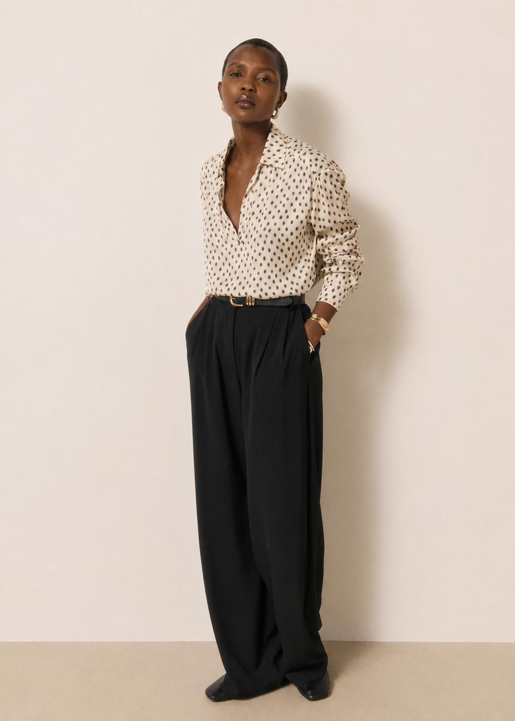 Chorus Blouse in White/Black from Hartford