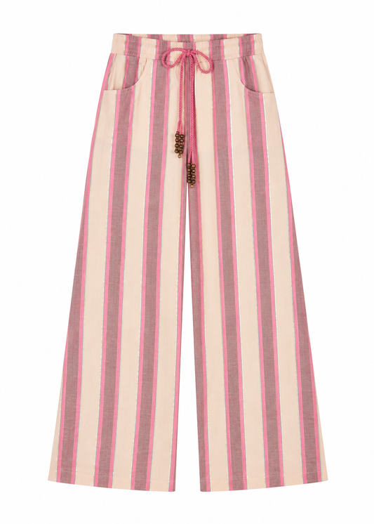Odin Pants in Pink Mykonos Stripe from Ilio Nema