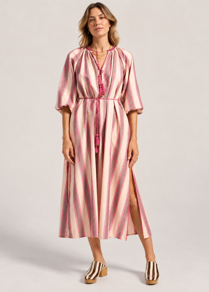 Tzimi Top in Pink Mykonos Stripe from Ilio Nema