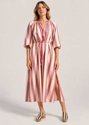 Tzimi Top in Pink Mykonos Stripe from Ilio Nema