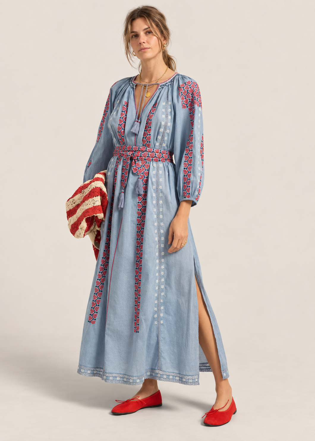 Parnassus Dress in Blue Chambray from Ilio Nema