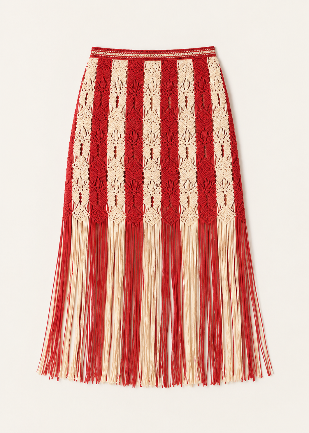 Syracuse Skirt in Red/Cream from Ilio Nema
