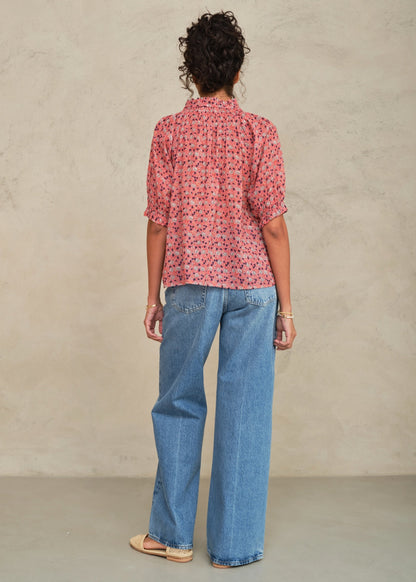 Darla Print Top in Rose from M.A.B.E