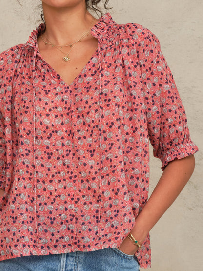 Darla Print Top in Rose