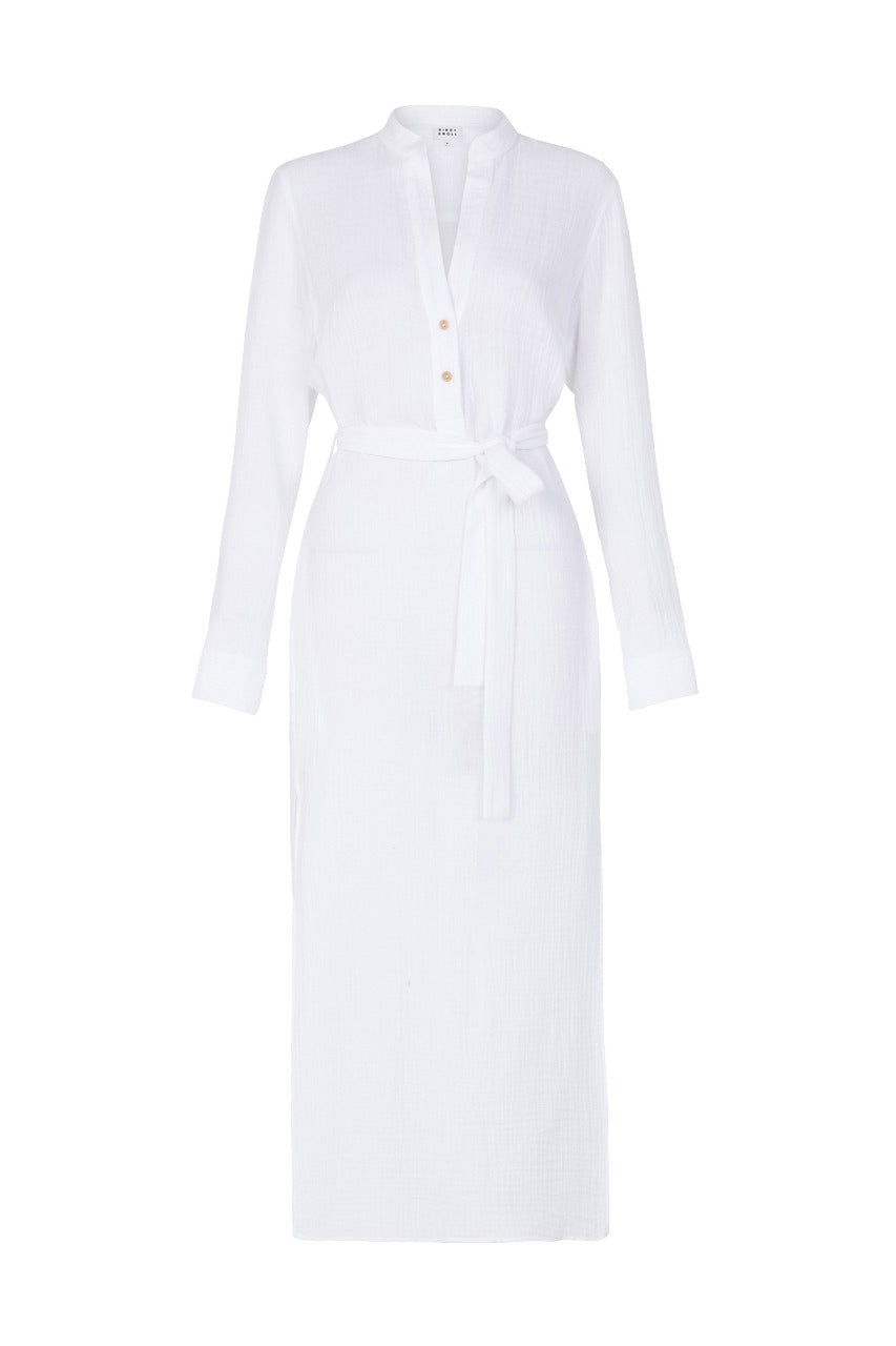 Bird & Knoll Frieda Shirt Dress White