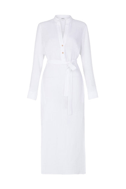 Bird & Knoll Frieda Shirt Dress White