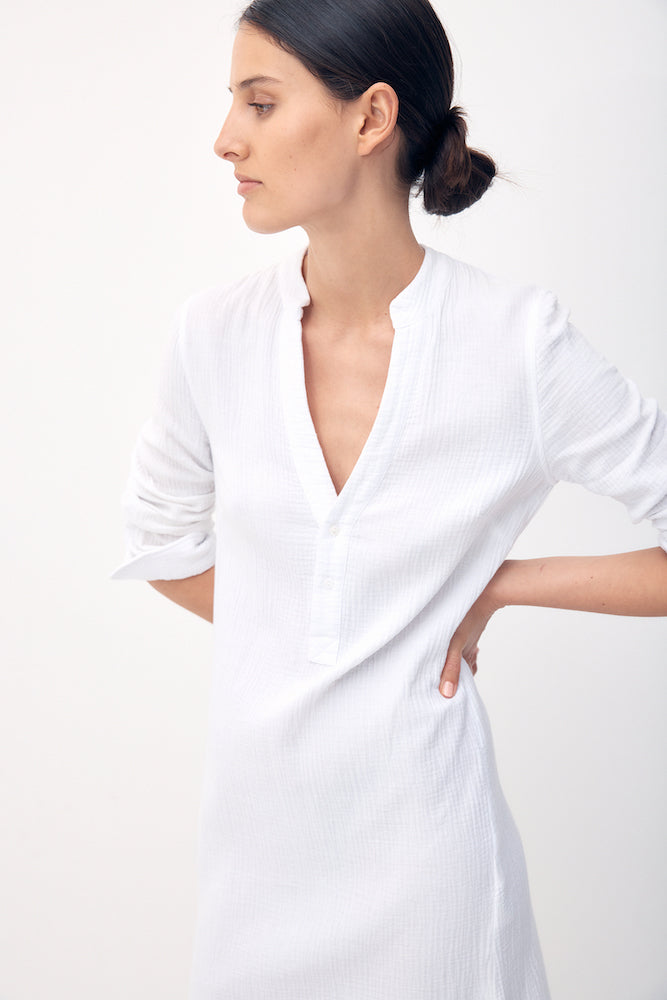 Bird & Knoll Frieda Shirt Dress White