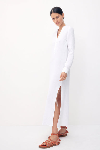 Bird & Knoll Frieda Shirt Dress White